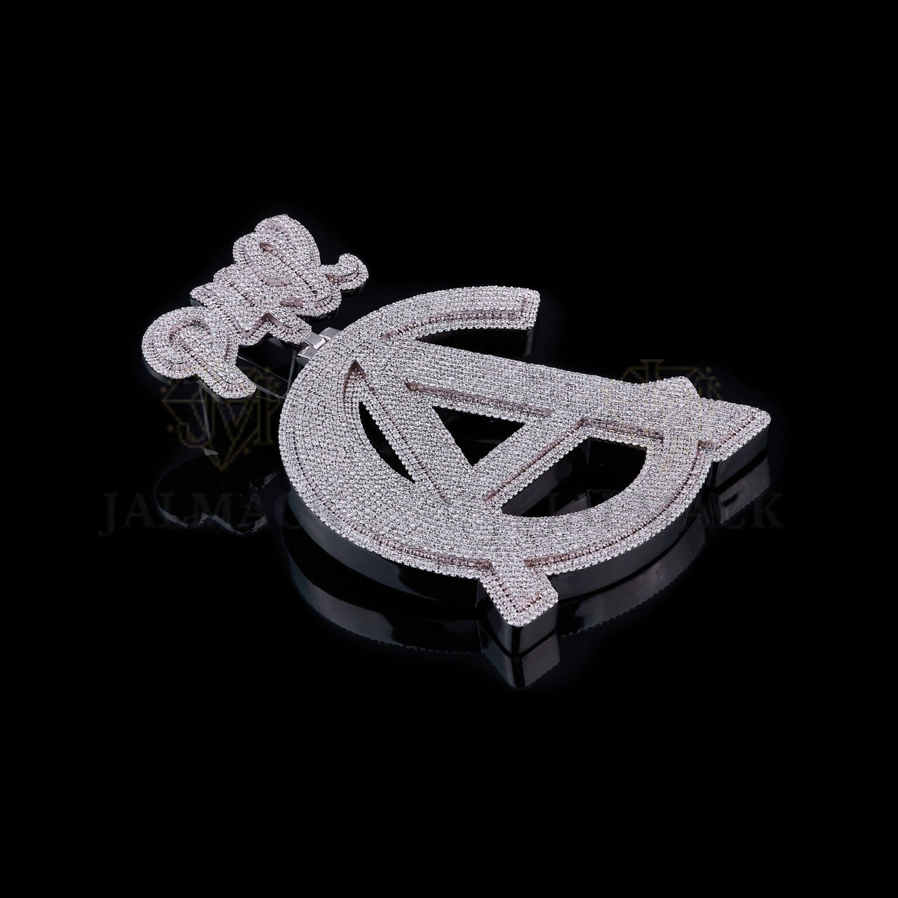 Custom CA Monogram Moissanite Pendant VVS1 D Color Fully Iced Out