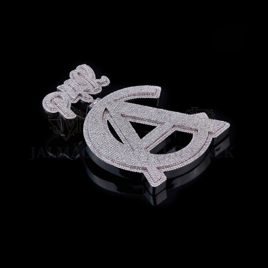 Custom CA Monogram Moissanite Pendant VVS1 D Color Fully Iced Out