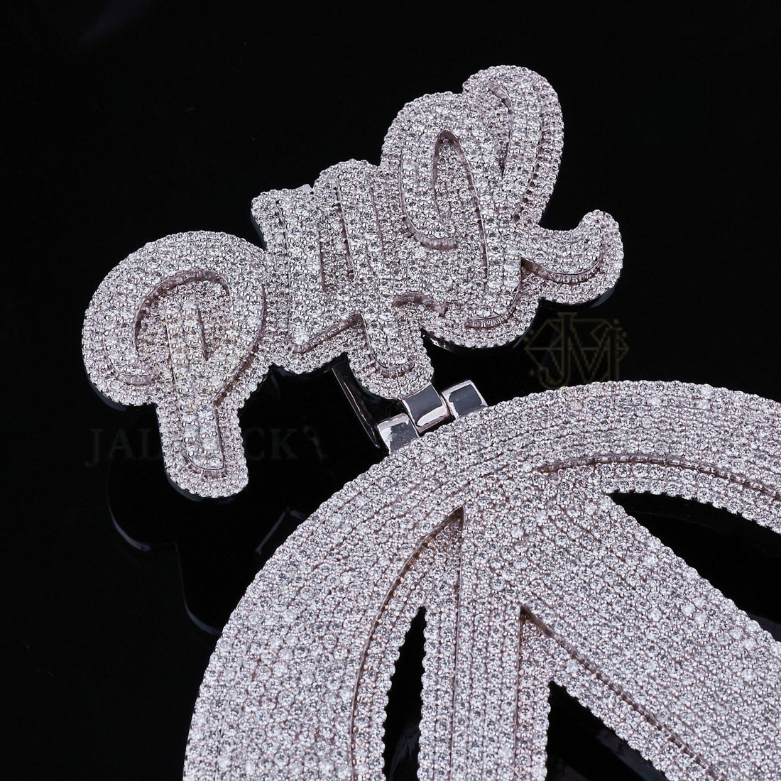 Custom CA Monogram Moissanite Pendant VVS1 D Color Fully Iced Out