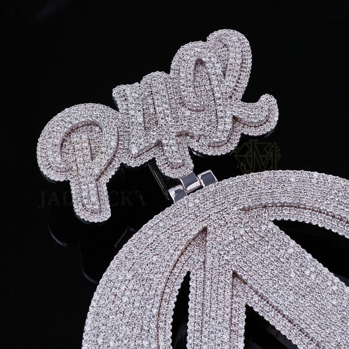 Custom CA Monogram Moissanite Pendant VVS1 D Color Fully Iced Out