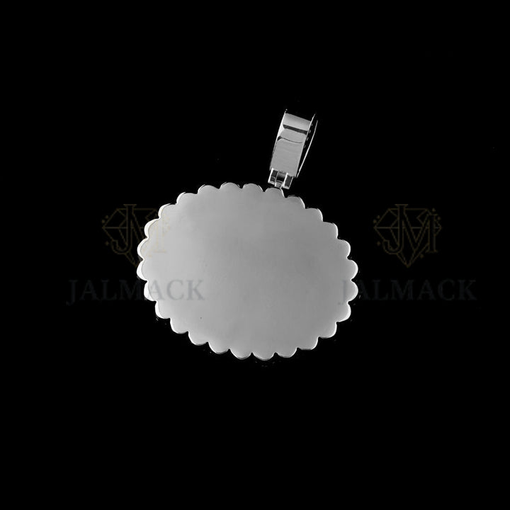 Personalized Rose Gold Photo Moissanite Pendant VVS1 D Color Iced Out