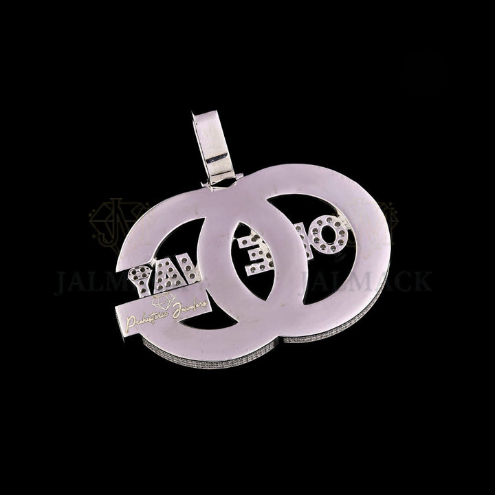 ONE WAY Moissanite Interlocking Logo Pendant VVS1 D Color Fully Iced Out