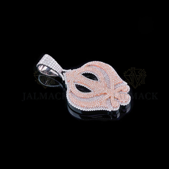 Two-Tone ND Monogram Moissanite Pendant VVS1 D Color Fully Iced Out