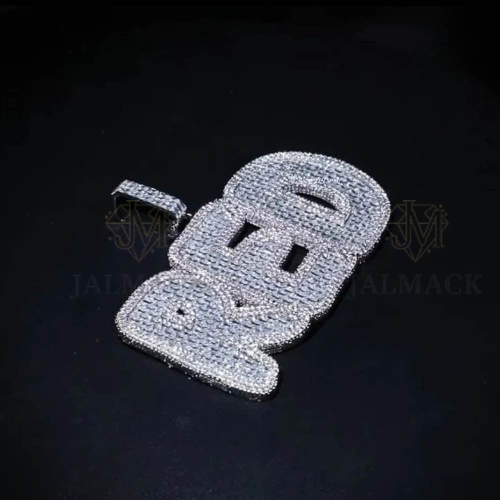 NED Baguette Moissanite Letter Pendant VVS1 D Color Fully Iced Out