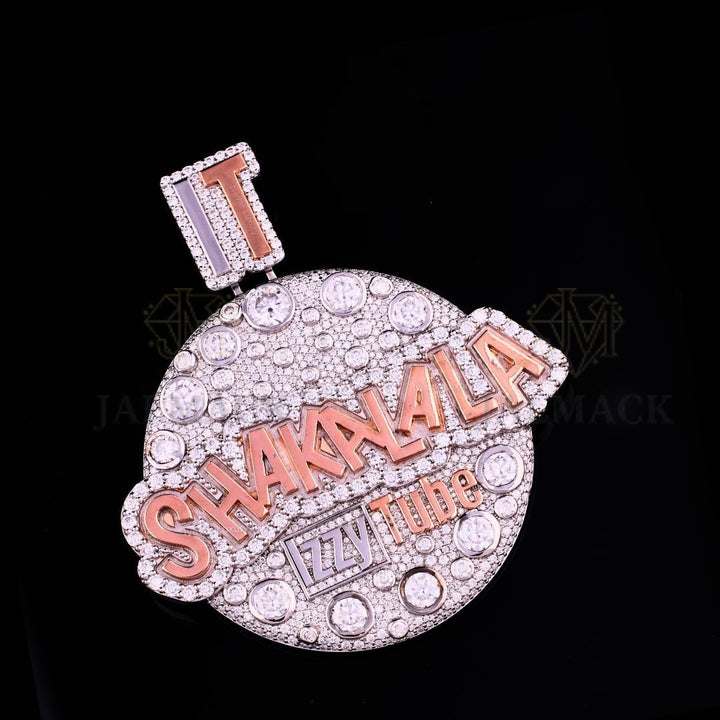 SHAKALA IzzyTune Two-Tone Moissanite Medallion VVS1 D Color Fully Iced Out