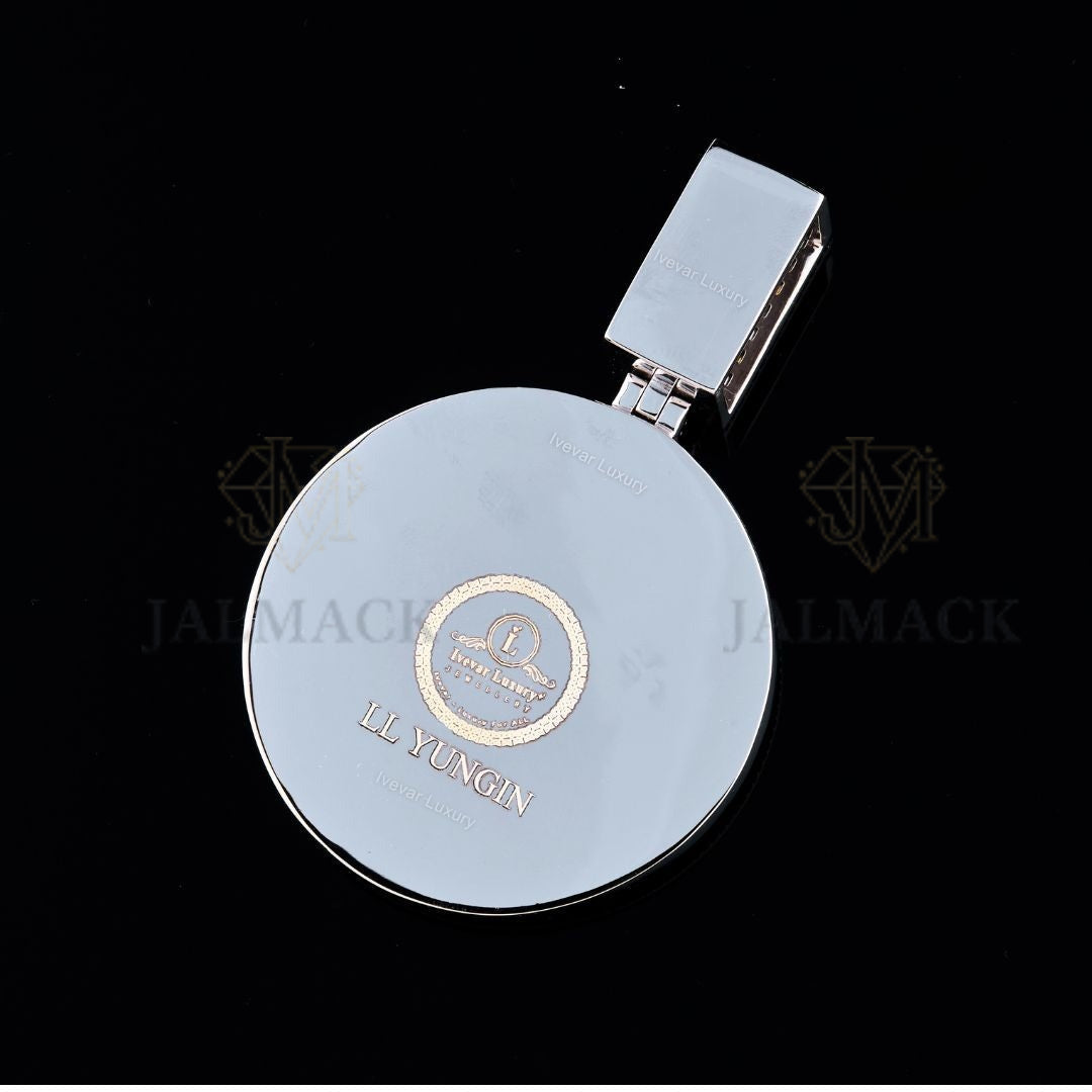 Personalized Baguette Photo Moissanite Medallion VVS1 D Color Fully Iced Out