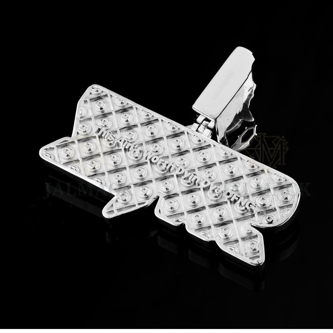 Custom SMN Wizard Baguette Moissanite Pendant VVS1 D Color Fully Iced Out
