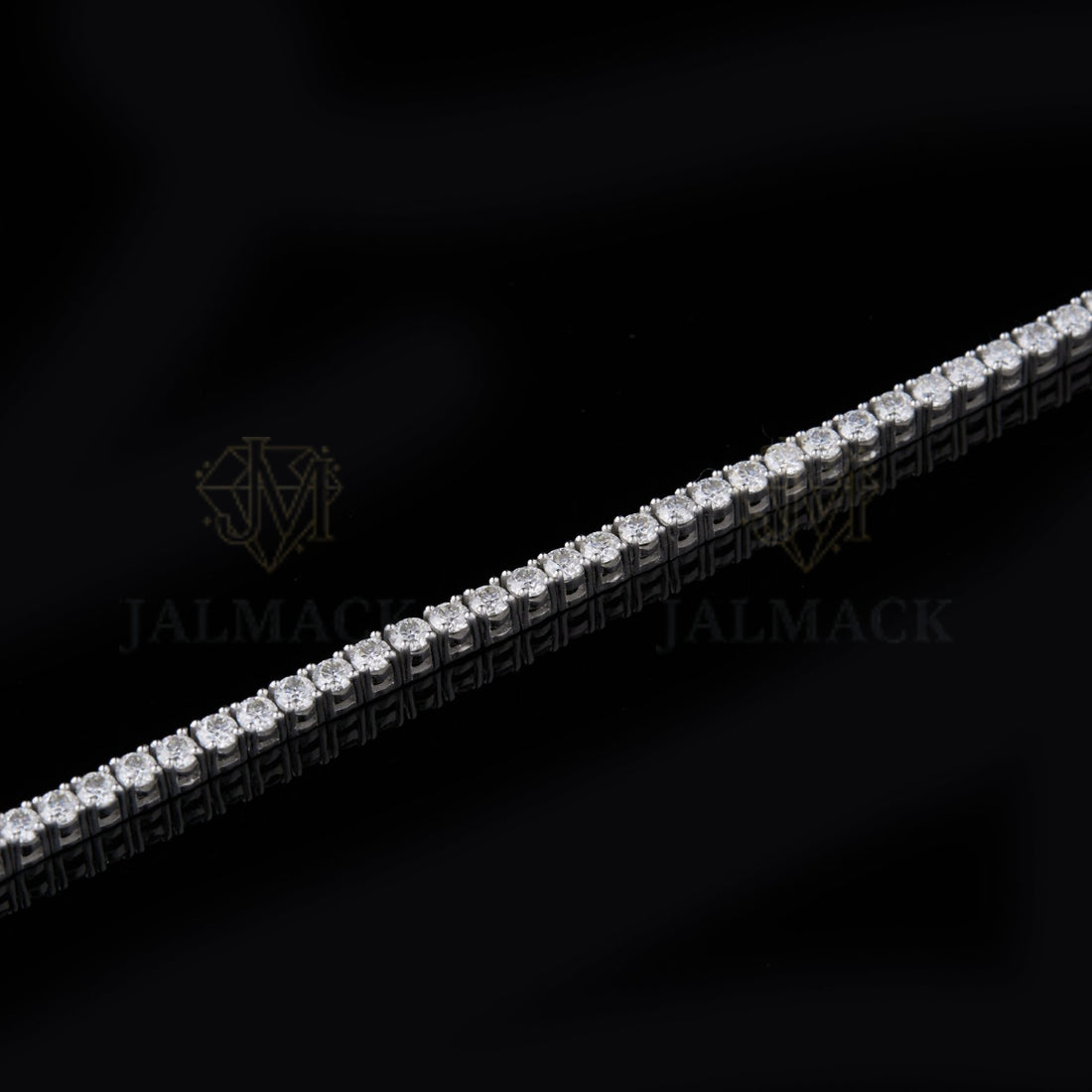 Silver Round Moissanite Tennis Bracelet VVS1 D Color