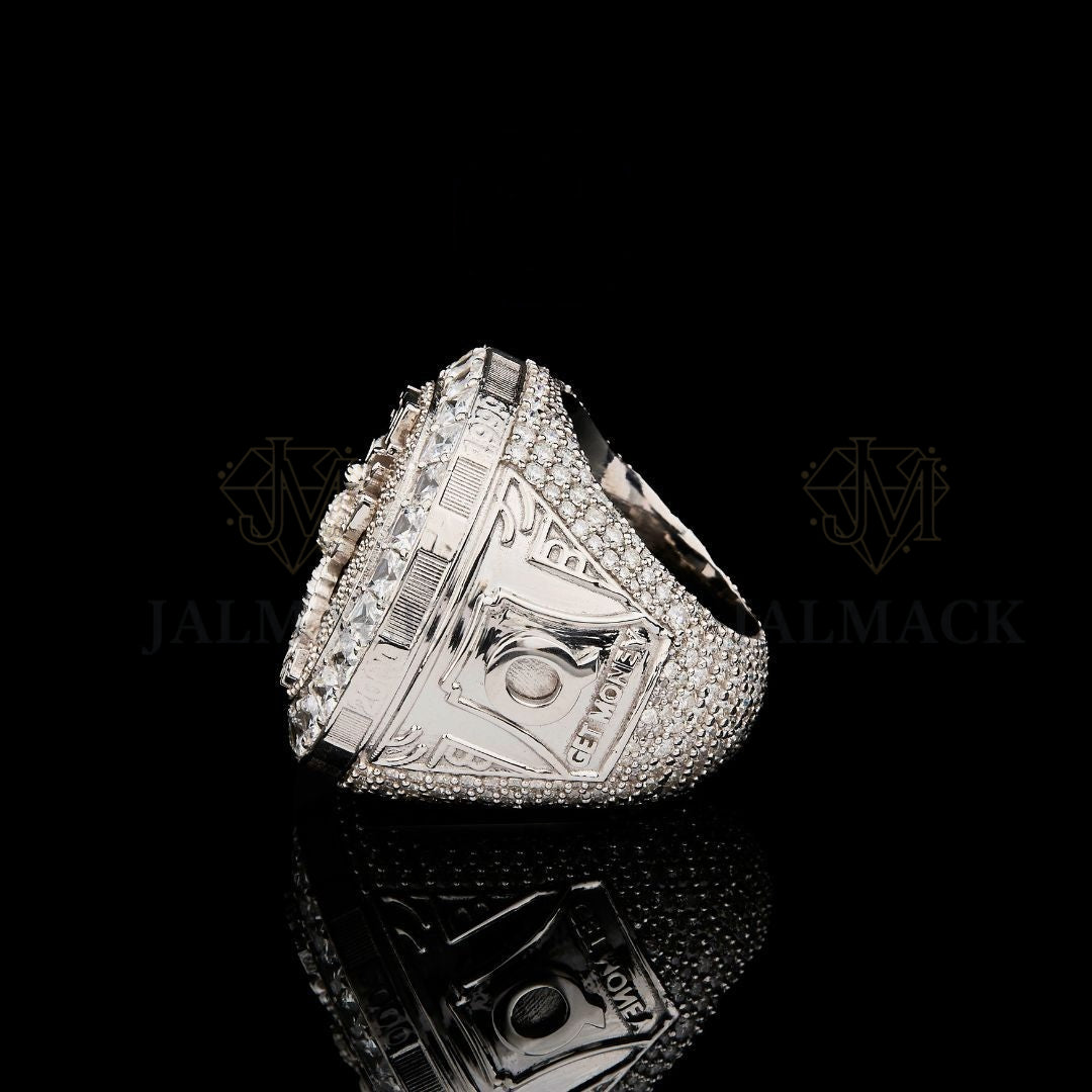 Custom Bee Get Money Moissanite Hip Hop Statement Ring