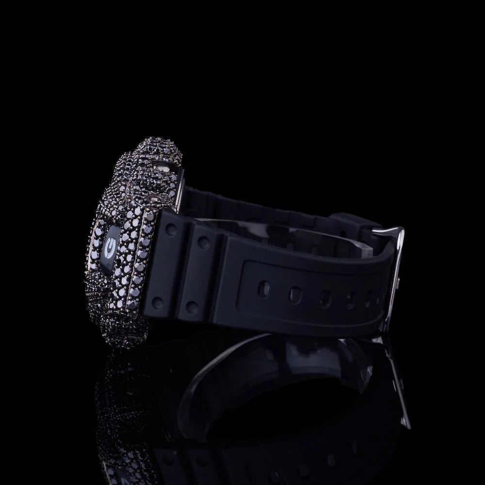 Black Ice Fully Iced G-Shock VVS Moissanite Digital Luxury Watch