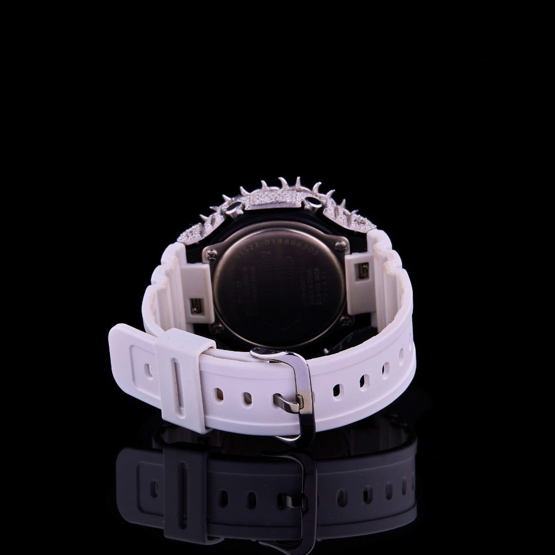 White Diamond Ice Spiked VVS Moissanite Luxury Sport Watch