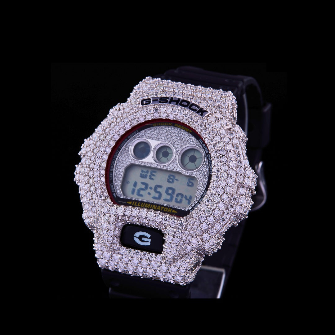 Black Crown G-Shock VVS Moissanite Luxury Digital Watch
