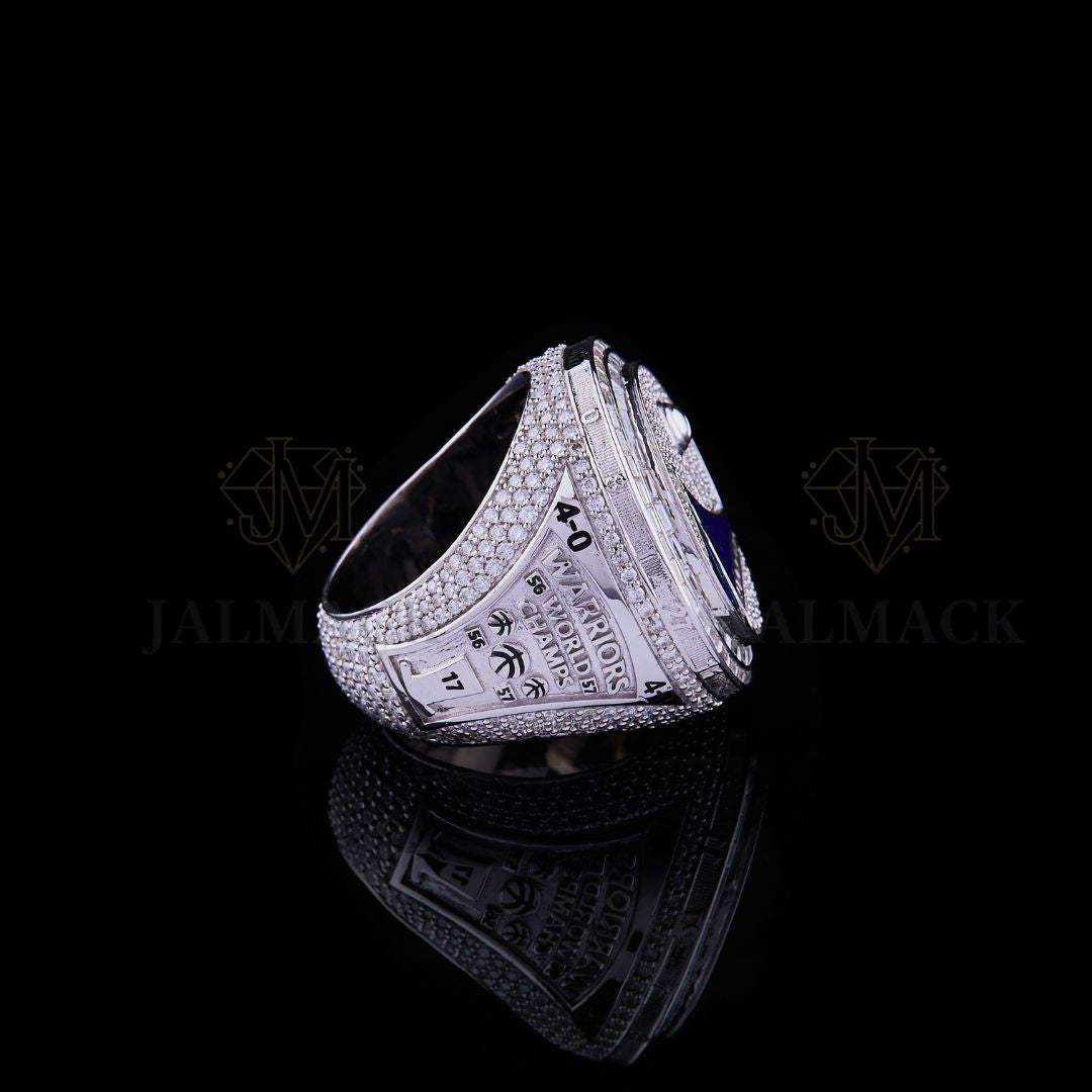 Custom Blue Bridge Moissanite Championship Statement Ring