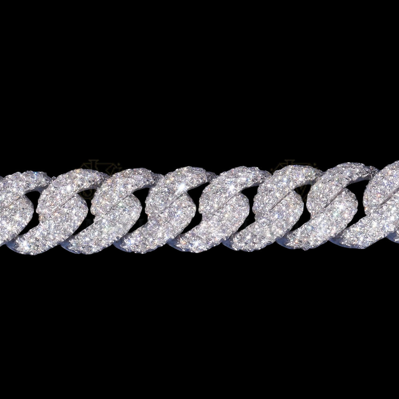 Luxury Silver Moissanite Miami Cuban Bracelet VVS1 Fully Iced Out