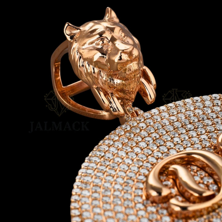 DJ RAY Sleeves Turntable Moissanite Medallion Fully Iced Out