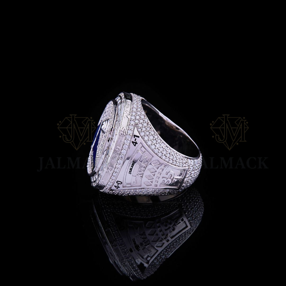 Custom Blue Bridge Moissanite Championship Statement Ring
