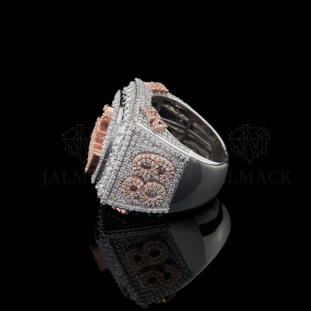 Custom 2 Family Moissanite Signet Ring