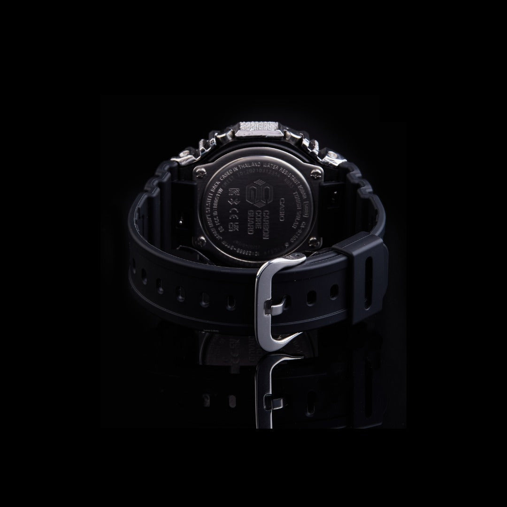 Round Black Dial Black Strap VVS Moissanite G-Shock Luxury Watch