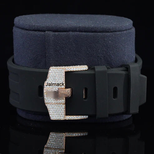 Luxury Fully Iced Out Rose Gold Moissanite Chronograph Watch for Men