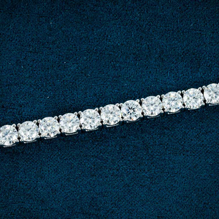 4MM Brilliant 925 Sterling Silver Moissanite Tennis Bracelet for Jewelry Fashion's
