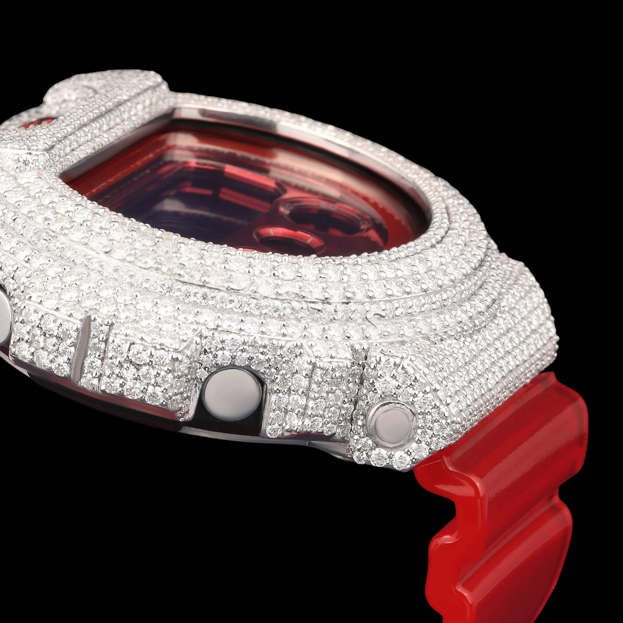 Red Ice Edition G-Shock Digital VVS Moissanite Luxury Watch