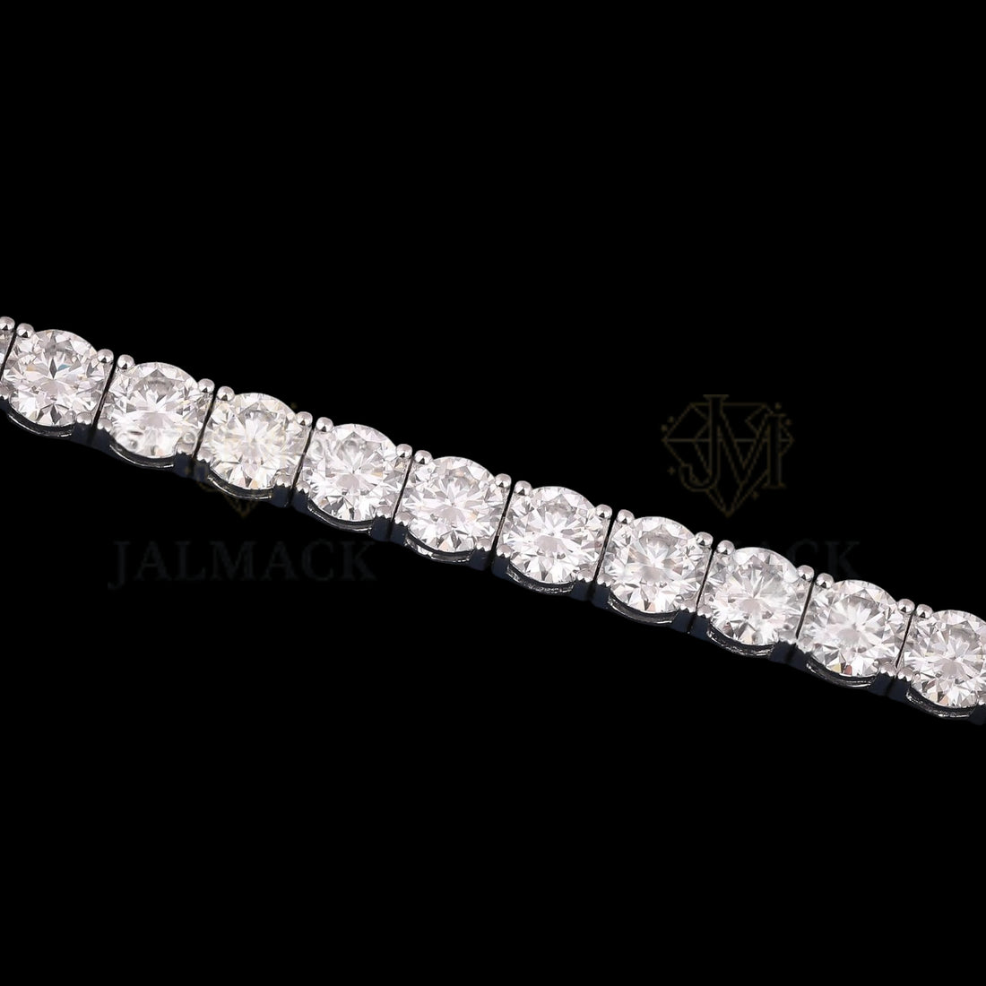 Silver 6MM Round Cut Moissanite Tennis Bracelet VVS1 D Color