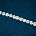 4MM Round Cut VVS1 Moissanite Tennis Bracelet in 925 Sterling Silver