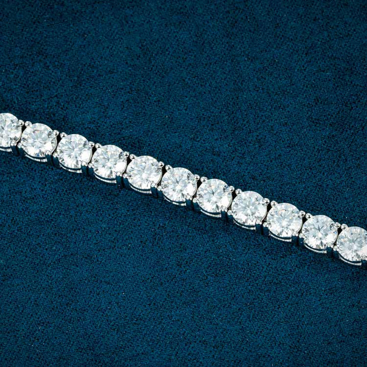 4MM Round Cut VVS1 Moissanite Tennis Bracelet in 925 Sterling Silver