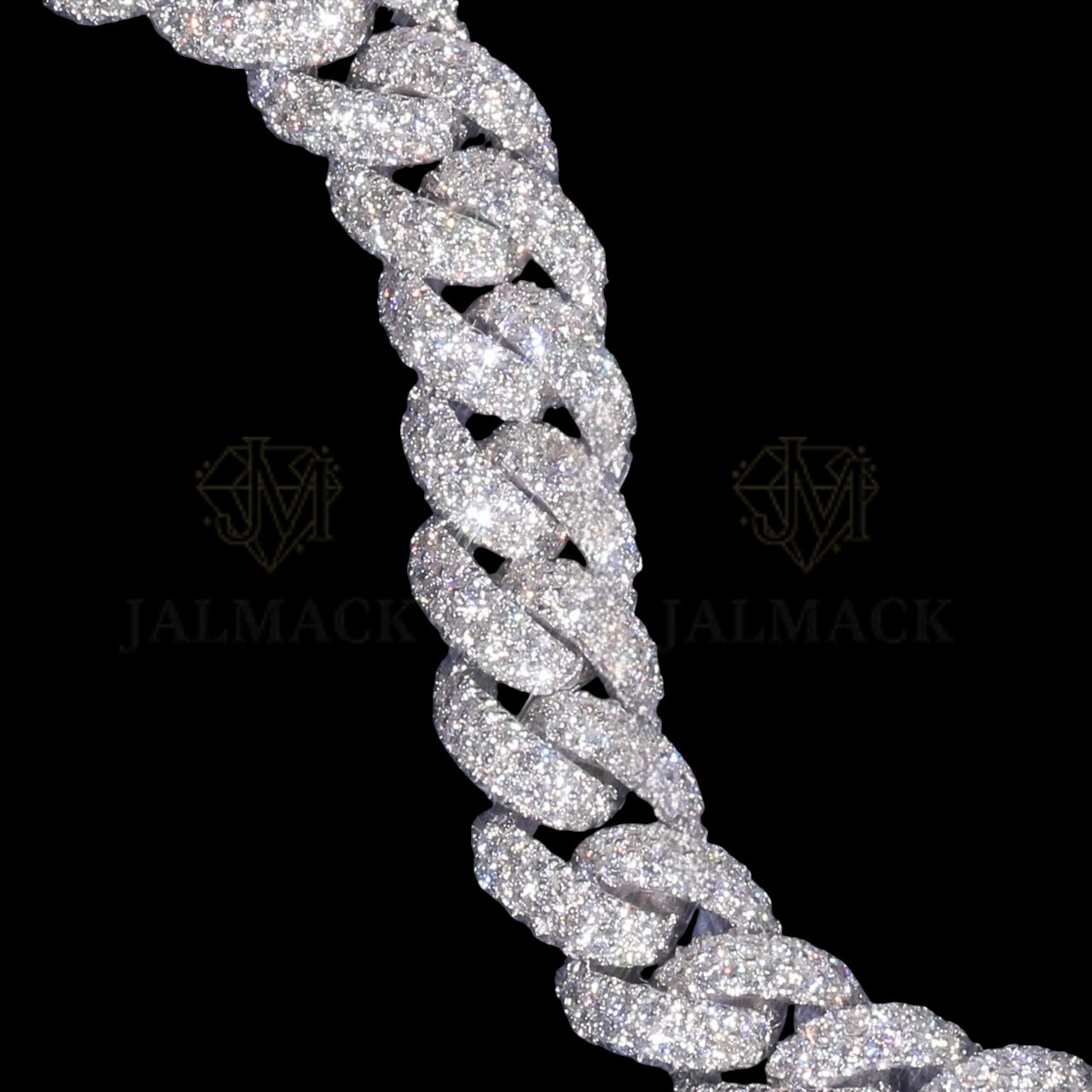 Luxury Silver Moissanite Miami Cuban Bracelet VVS1 Fully Iced Out