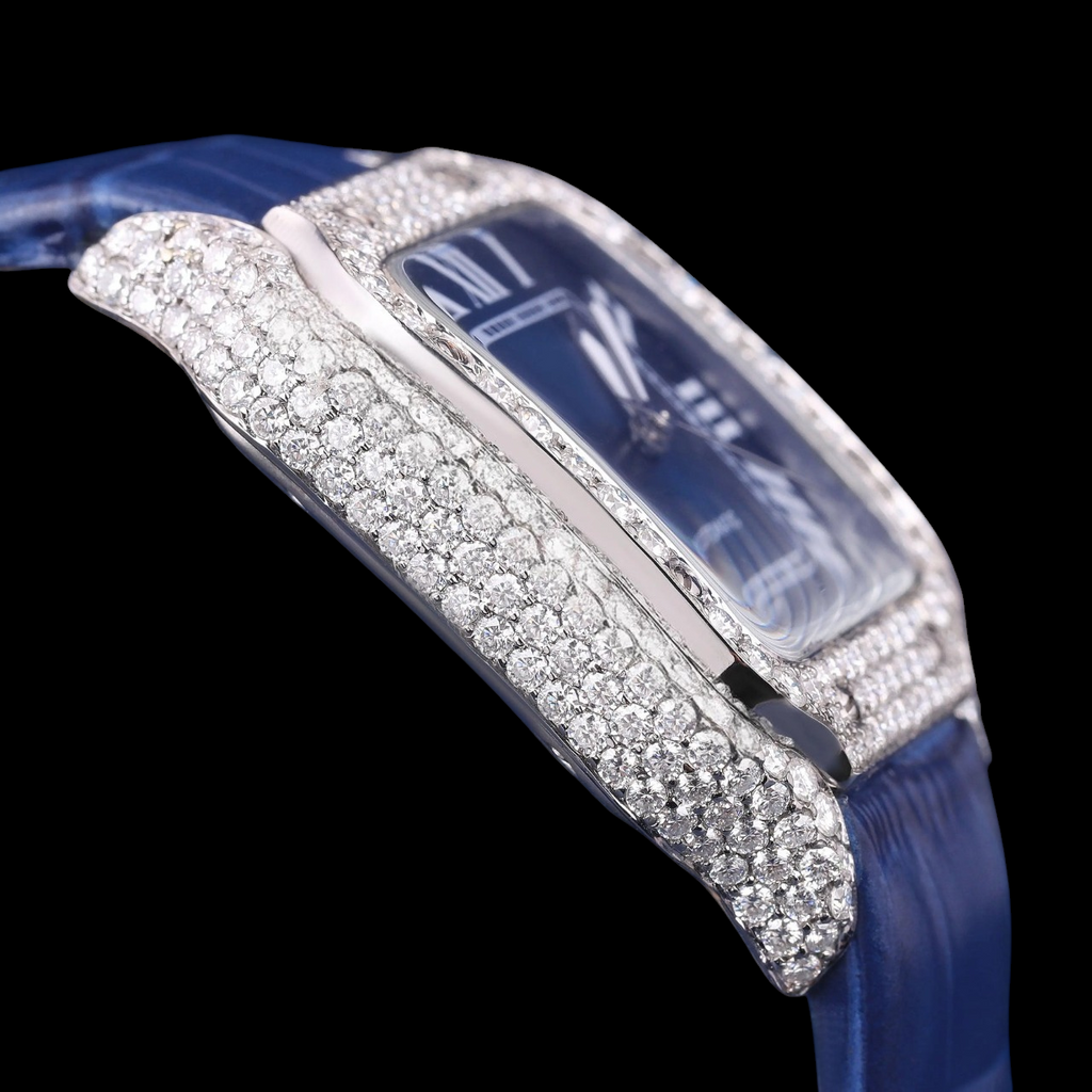 Royal Blue Dial VVS Moissanite Luxury Automatic Watch