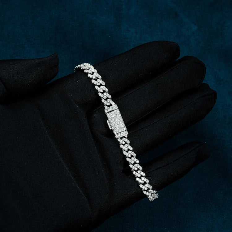 12MM VVS1 Moissanite Gucci Link Bracelet 925 Sterling Silver Iced Out Hip Hop Bracelet