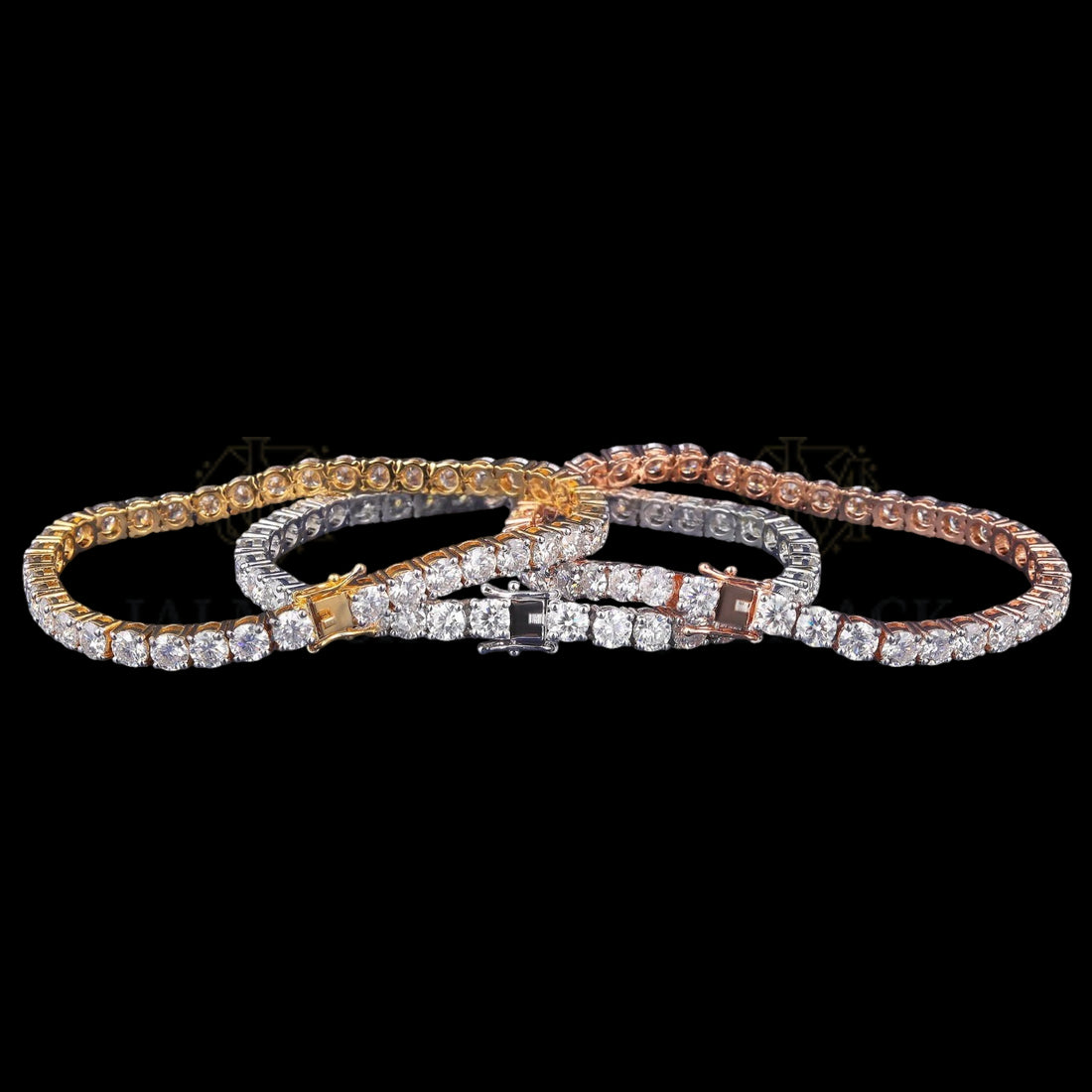 VVS1 Moissanite Tennis Bracelet in Gold, Silver and Rose Gold