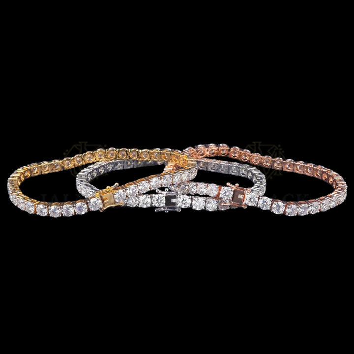 VVS1 Moissanite Tennis Bracelet in Gold, Silver and Rose Gold