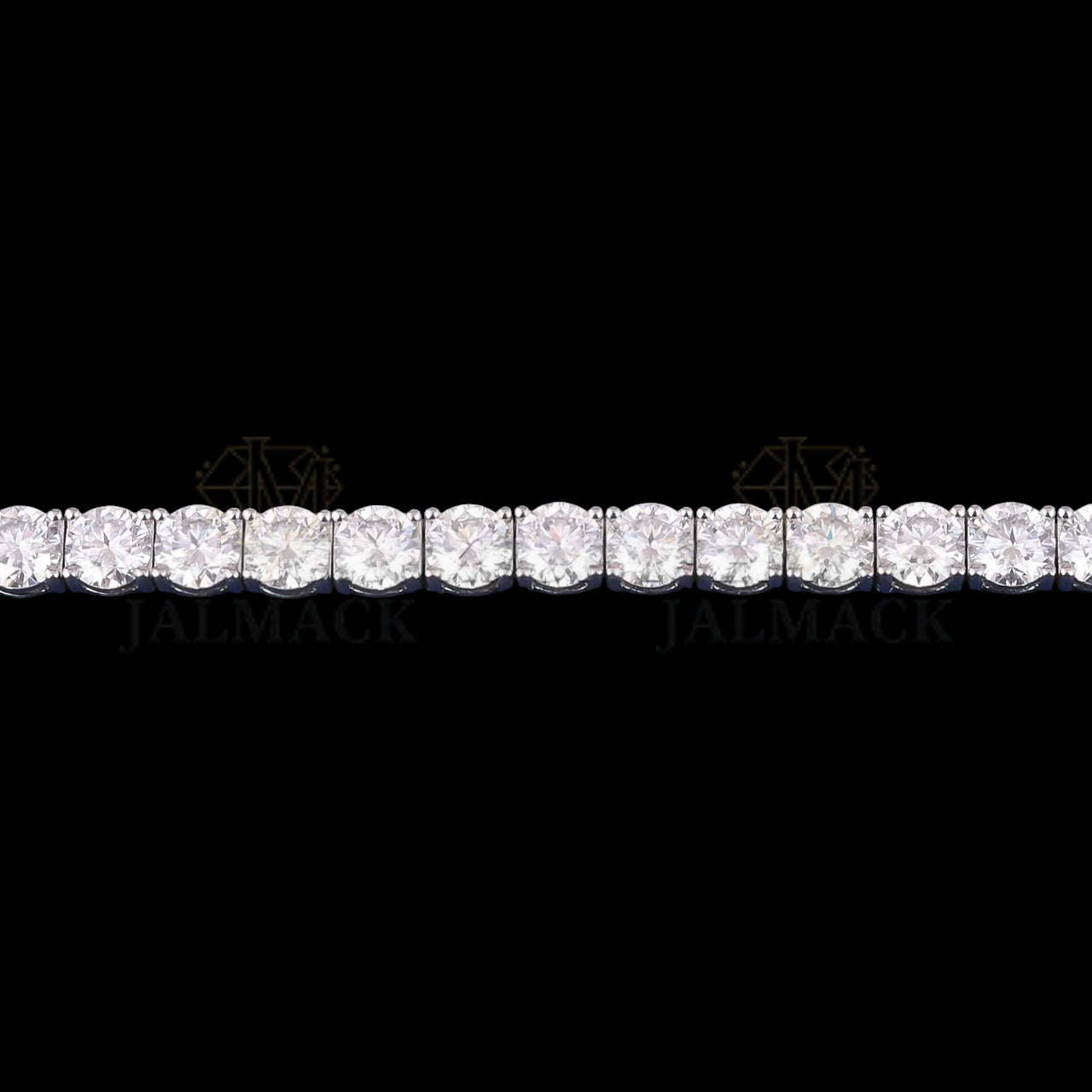 Round Cut Moissanite Tennis Bracelet VVS1 D Color 925 Silver