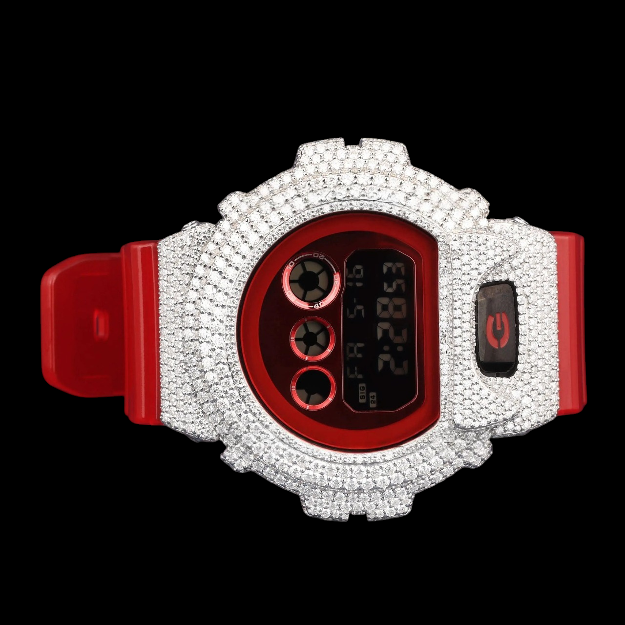Red Ice Edition G-Shock Digital VVS Moissanite Luxury Watch