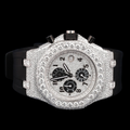 Black Numeral Moissanite Chronograph Watch