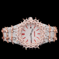 Luxury Rose Gold Thorn Moissanite Automatic Watch VVS1 D Color Fully Iced Out