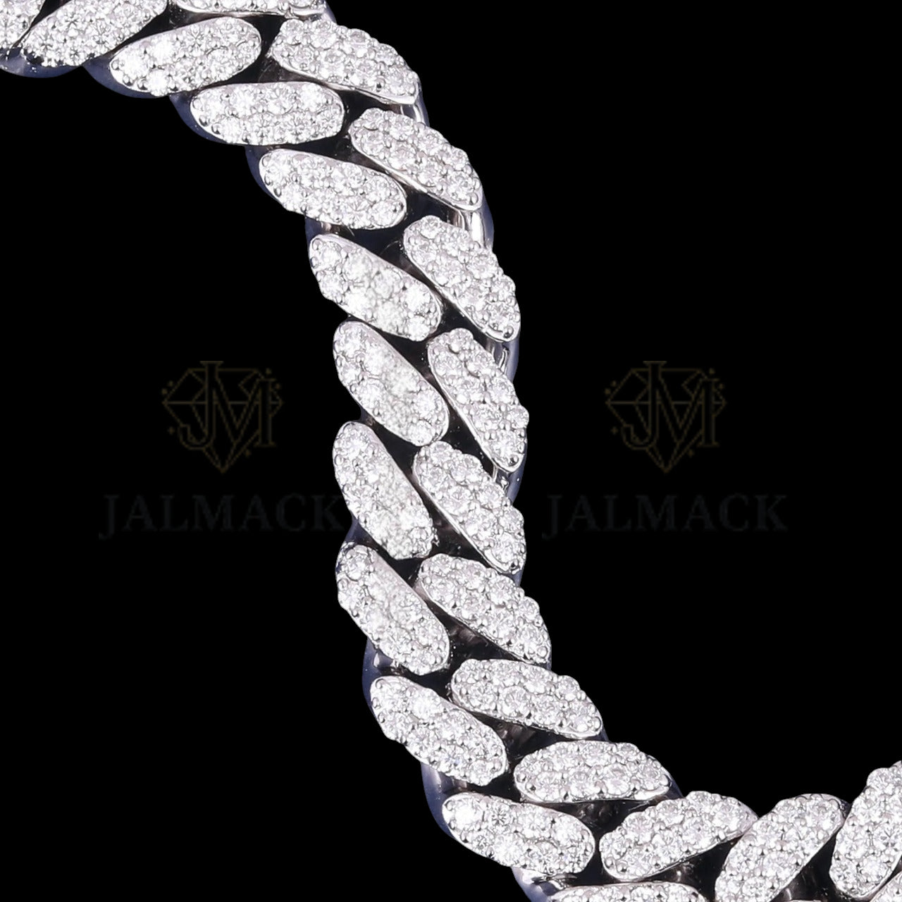 Luxury Silver Moissanite Miami Cuban Bracelet VVS1 Fully Iced Out