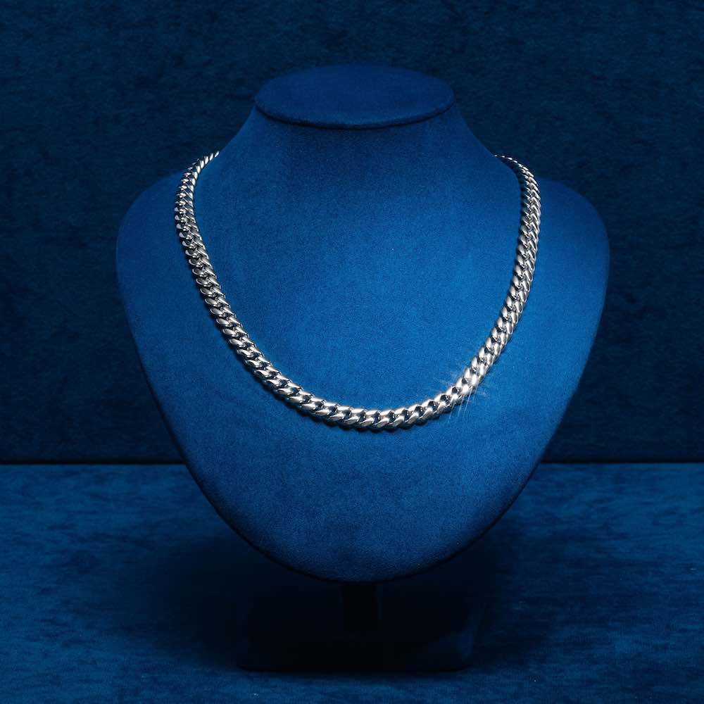 8MM Moissanite Cuban Link Chain or Men's Fashion Jewelry