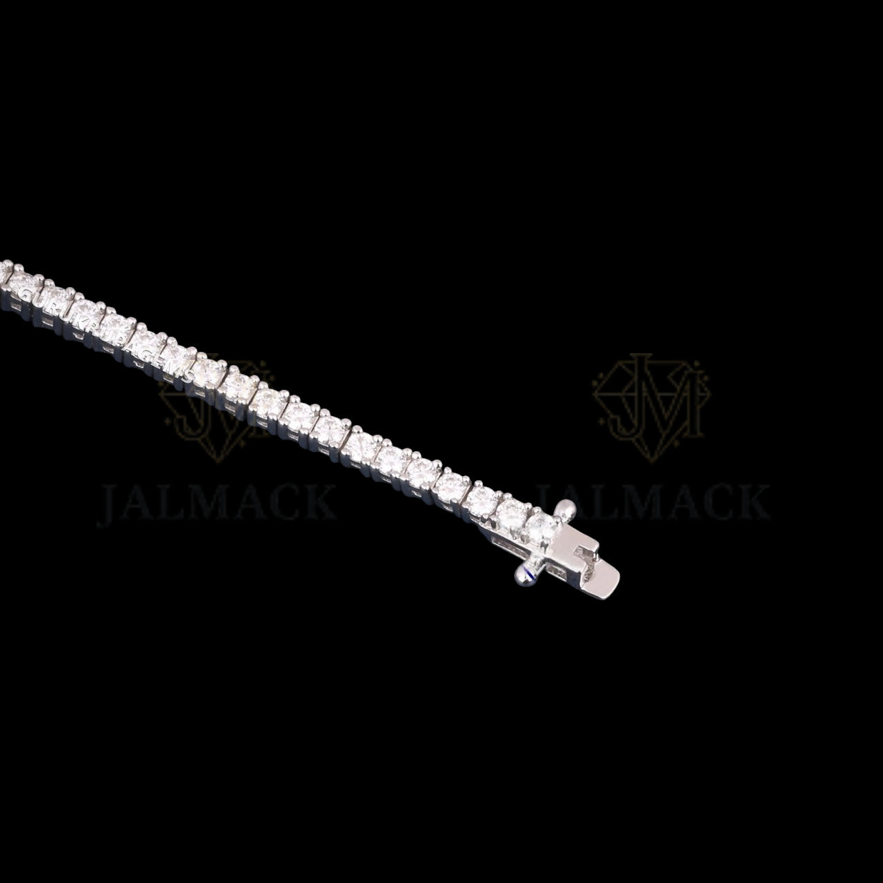 Silver 3MM Round Cut Moissanite Tennis Bracelet VVS1 D Color