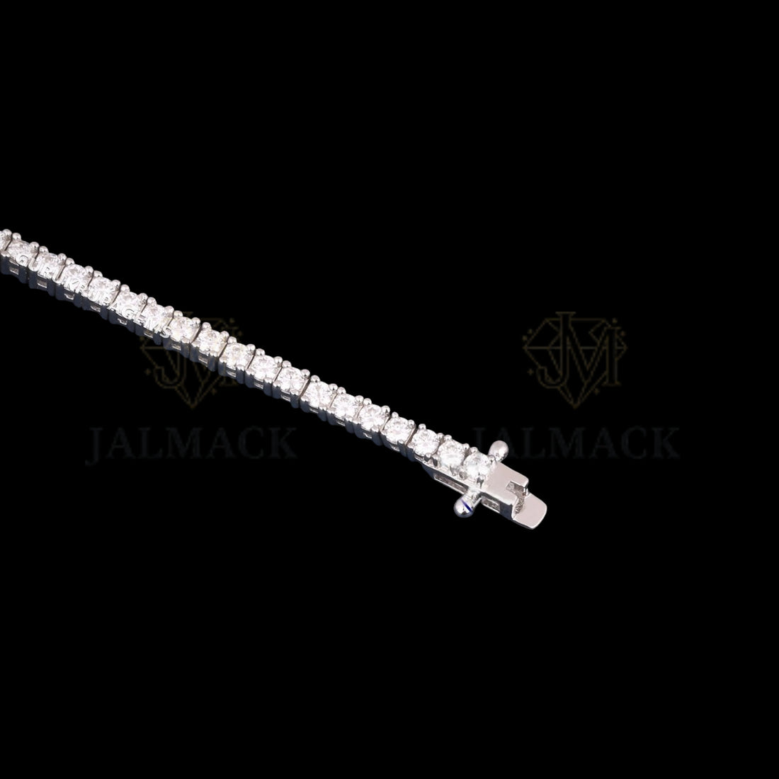 Silver 3MM Round Cut Moissanite Tennis Bracelet VVS1 D Color