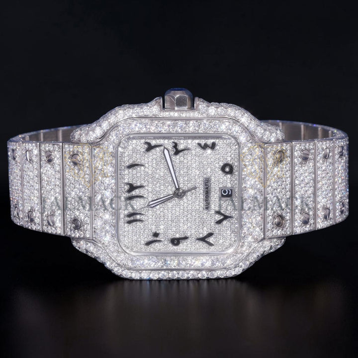 Luxury Square Arabic Moissanite Automatic Watch