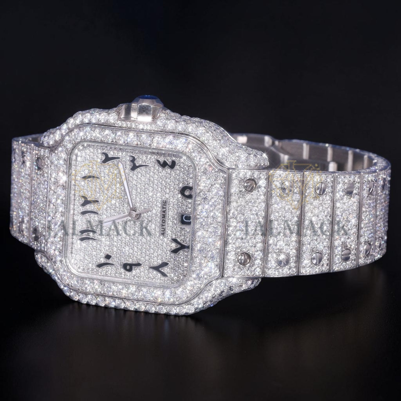 Luxury Square Arabic Moissanite Automatic Watch