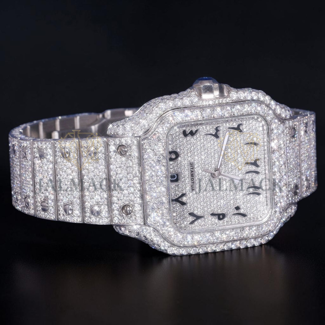 Luxury Square Arabic Moissanite Automatic Watch