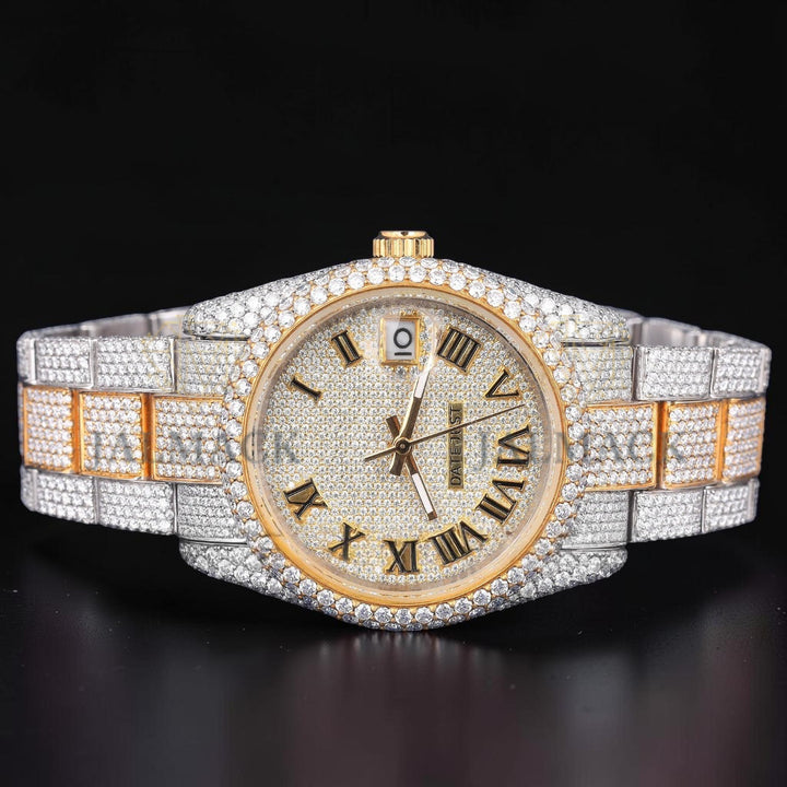 Timeless Luxury Gold Two Tone Moissanite Watch