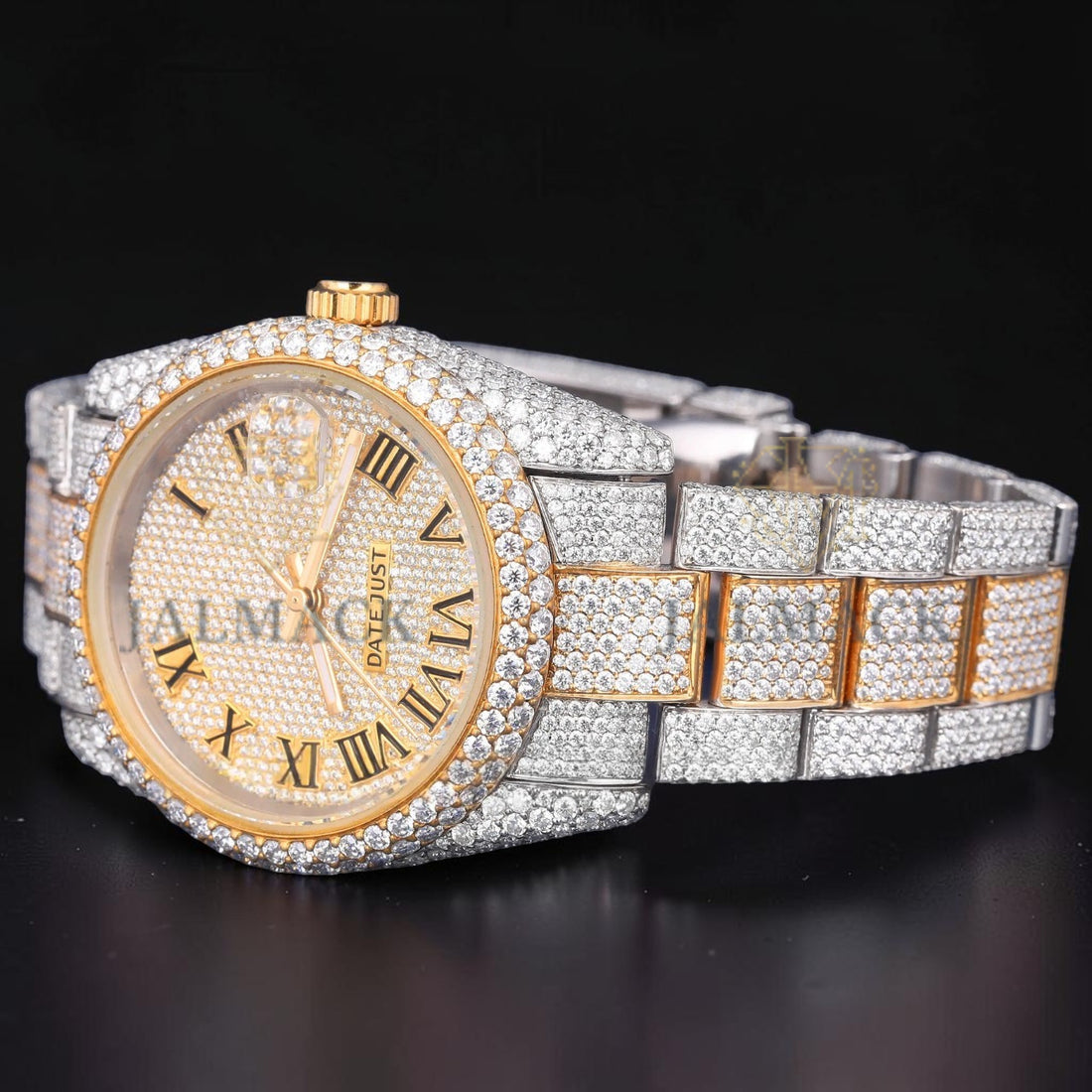 Timeless Luxury Gold Two Tone Moissanite Watch