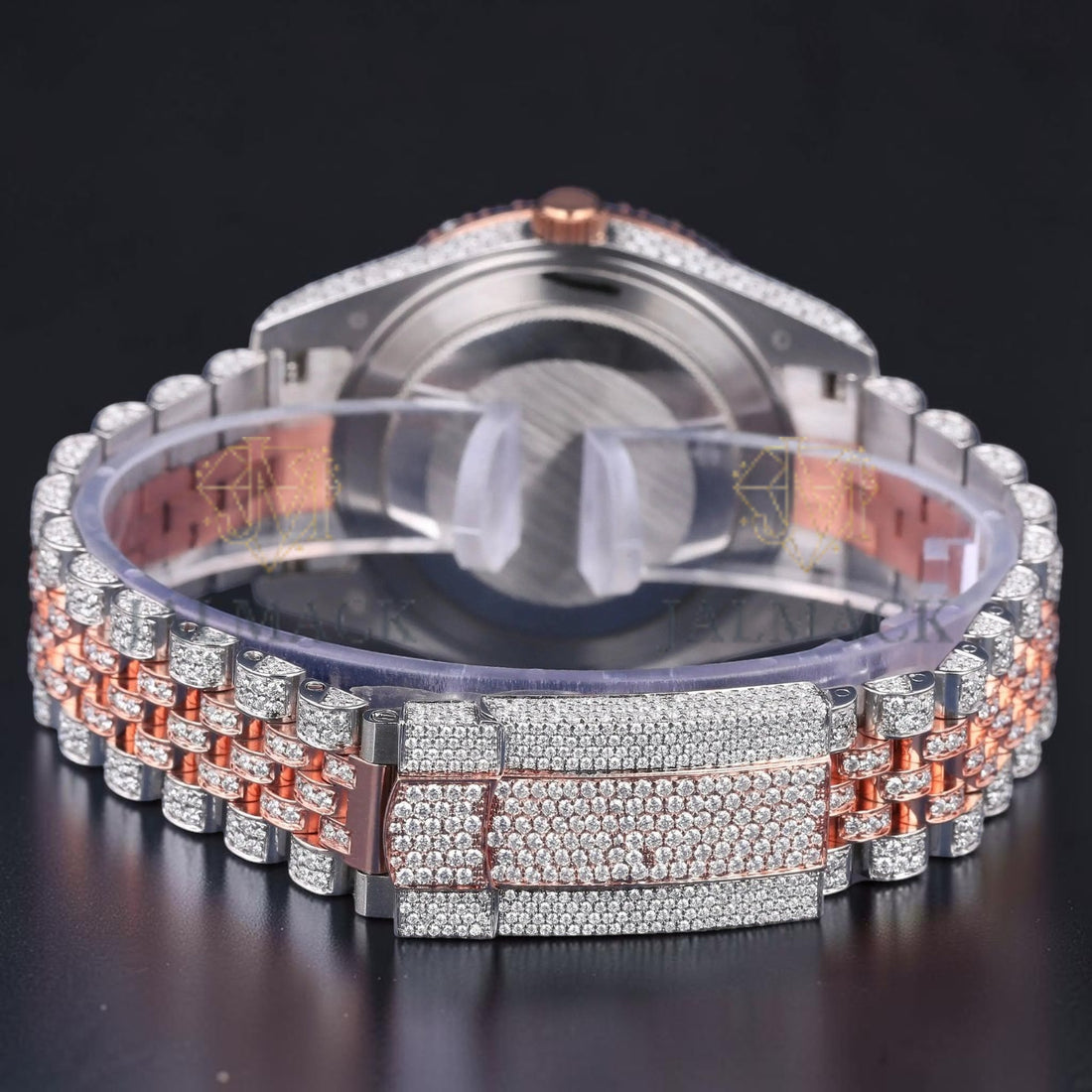 Rose Gold Moissanite Automatic Watch
