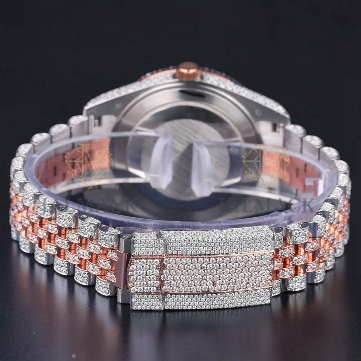 Rose Gold Moissanite Automatic Watch