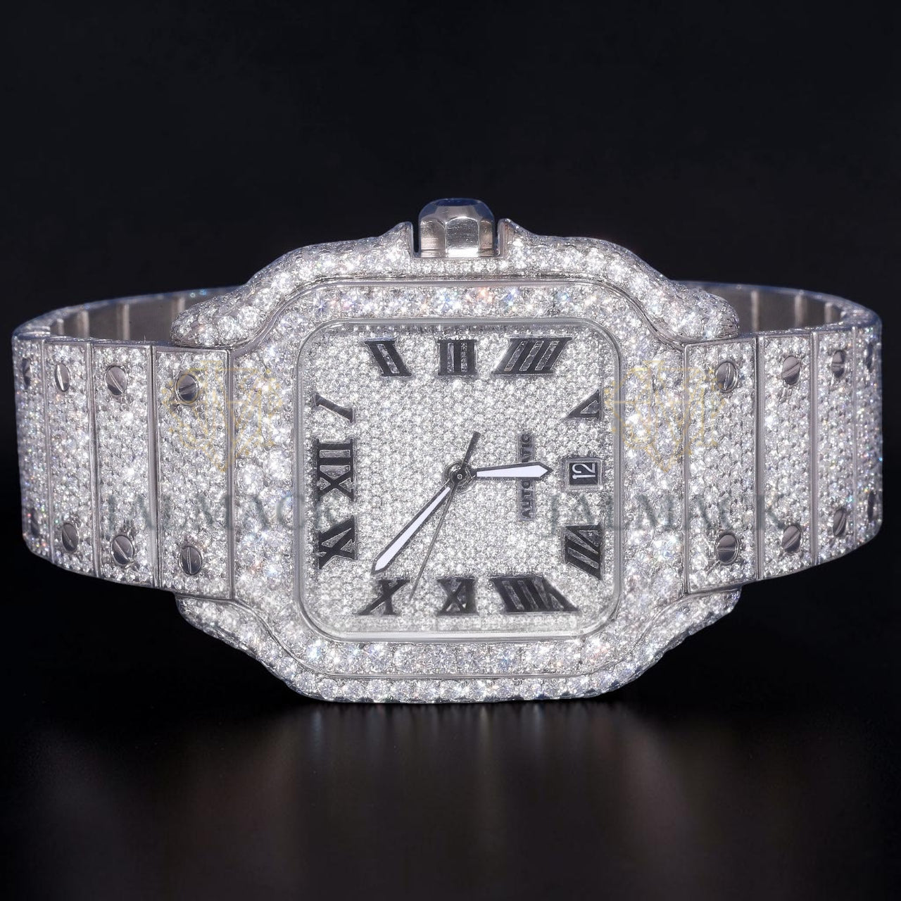 Luxury Square Roman Moissanite Watch
