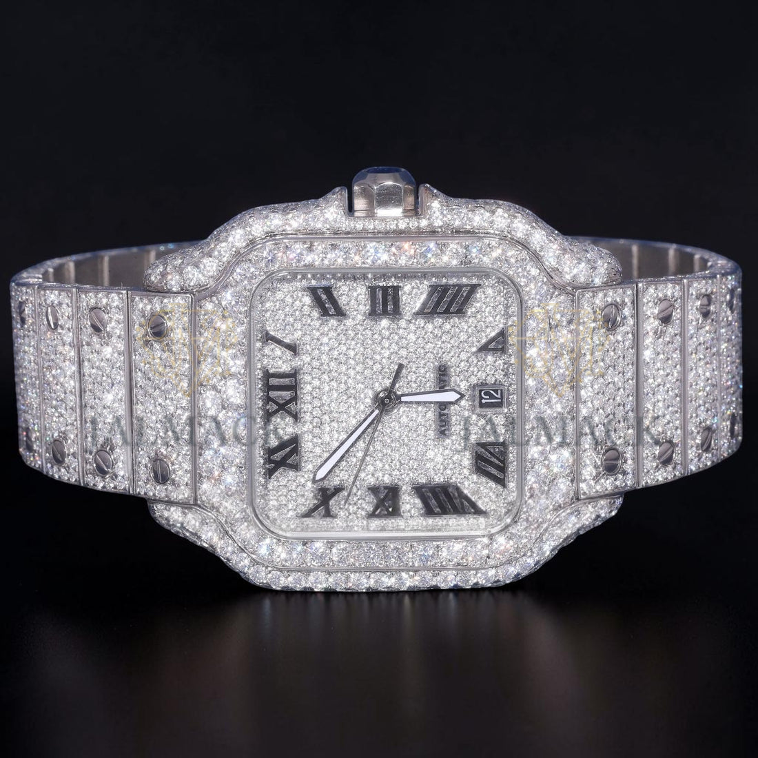 Luxury Square Roman Moissanite Watch